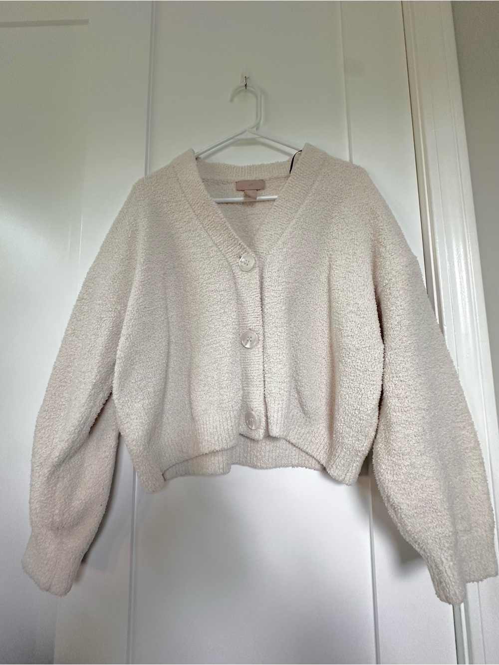Oversized H&M Button Cream Colored Cardigan